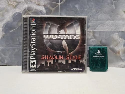 NICE Wu-Tang: Shaolin Style PS1 PlayStation 1 Complete with memory card