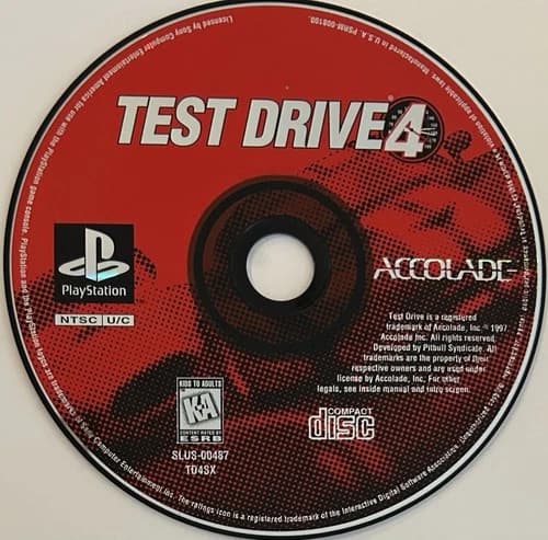 Test Drive 4 - BL (Sony PlayStation 1, PS1) DISC ONLY | NO TRACKING | M478