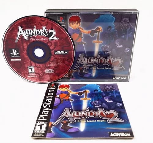 Alundra 2 (Sony PlayStation 1 PS1, 2000) CIB Complete In Box W/ Manual (I-20148)