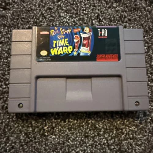 The Ren and Stimpy Show: Time Warp (Super Nintendo SNES) Tested- Authentic