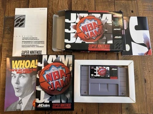 NBA Jam (Super Nintendo Entertainment System, 1994) CIB Authentic