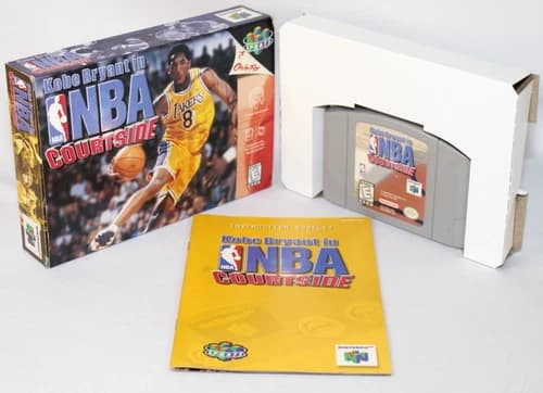 Kobe Bryant in NBA Courtside N64 Nintendo 64 Complete CIB! Good Condition! Nice!