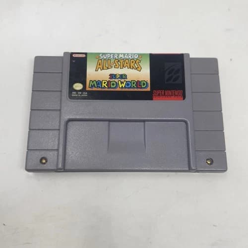 Super Mario All-Stars + Super Mario World~ Nintendo SNES~Authentic & Tested