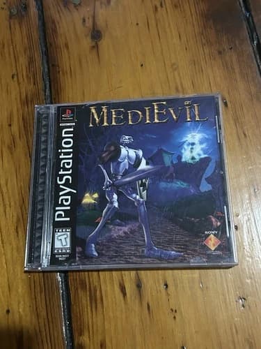 MediEvil (Sony PlayStation 1, 1998) PS1 Black Label Complete CIB w/ Manual Works