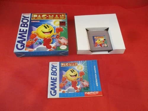 Pac-Man (Nintendo Game Boy, 1991) COMPLETE w/ Box manual game WORKS! #Y