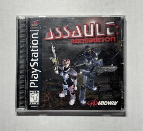 Assault Retribution (PlayStation 1, PS1, 1998) Black Label CIB Complete