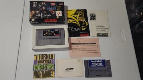 Batman Returns Super Nintendo SNES 100% CIB Complete