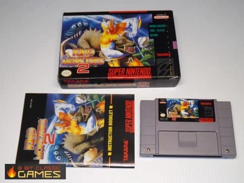 King of the Monsters 2 COMPLETE BOX - SUPER NINTENDO SNES - 1216a