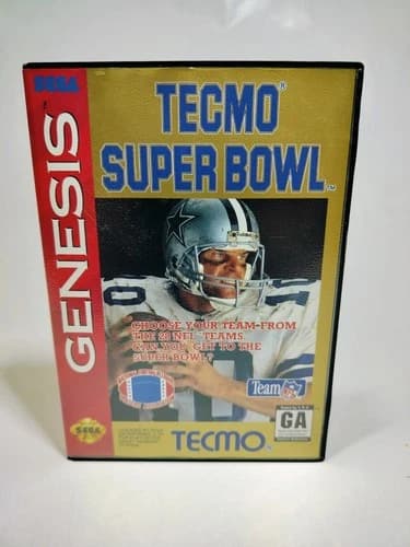 Tecmo Super Bowl (Sega Genesis, 1993) tested and working