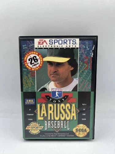 Tony La Russa Baseball Sega Genesis Complete CIB
