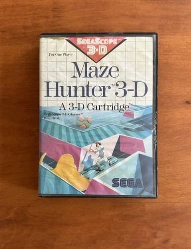Maze Hunter 3-D (Sega Master System) Tested & Works - Ships Fast Free Shipping