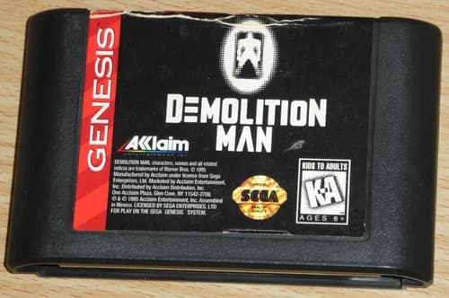 Sega Genesis. Demolition Man Stallone Snipes (NTSC USA/CAN)