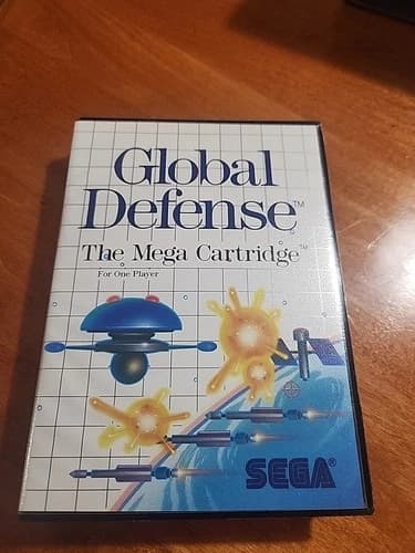 Global Defense (Sega Master System, 1988) Complete w/Manual Authentic