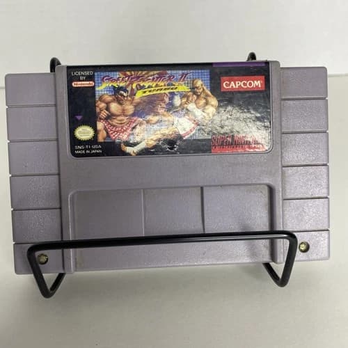 Street Fighter II Turbo SNES Used Super Nintendo Discoloration On Cartridge