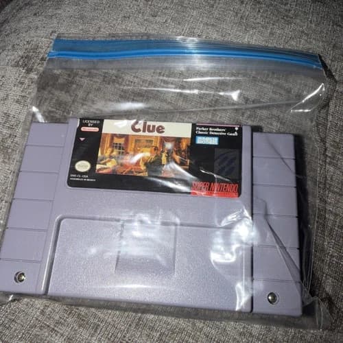 Clue (Super Nintendo Entertainment System SNES, 1992) Cart Only