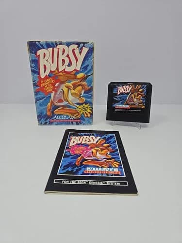 Bubsy in Claws Encounters of the Furred Kind (Sega Genesis, 1993) complete