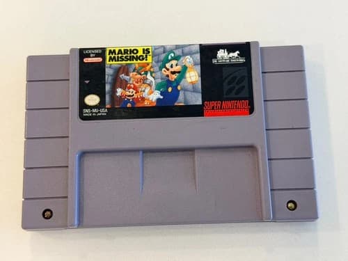 Mario is Missing SNES (Super Nintendo, 1993) Authentic Tested Working