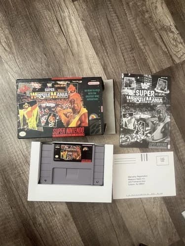 WWF Super Wrestlemania for Super Nintendo SNES CIB Complete Amazing Condition