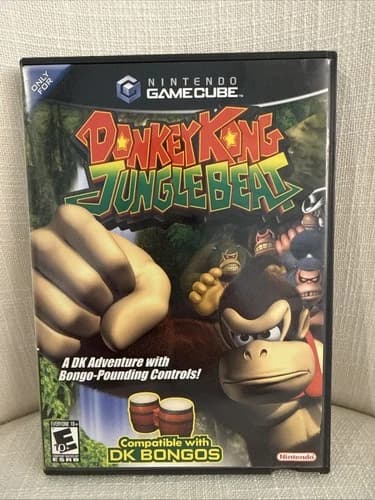 Donkey Kong Jungle Beat (Nintendo GameCube, 2005) - Complete in Box - Tested