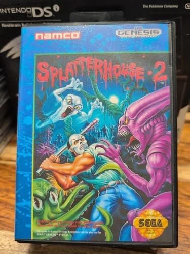 Original 1992 Namco Splatterhouse 2 Sega Genesis Complete CIB W Reg/Contest