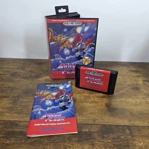 Arrow Flash Sega Genesis Complete CIB Tested Authentic Very Good Shape