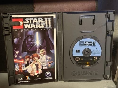 LEGO Star Wars II The Original Trilogy Nintendo GameCube Disc and Manuals Tested