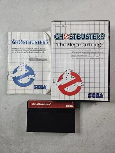 Ghostbusters (Sega Master System, 1987) CIB Complete w/ Manual Tested