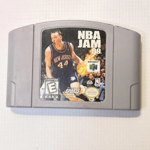 NBA Jam 99 Nintendo 64 N64 Game Cartridge Gray NTSC-U/C E Acclaim Sports 1998