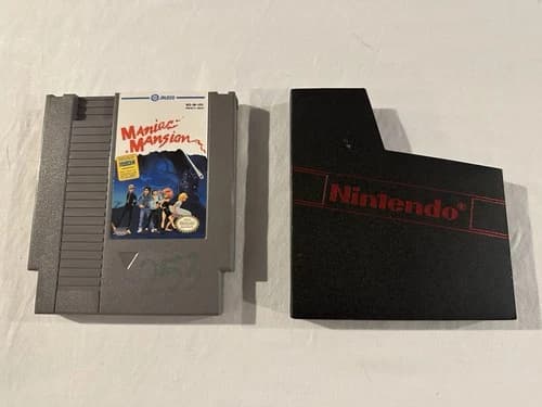 Maniac Mansion (NES, Nintendo) Authentic Cartridge Jaleco Tested And Working
