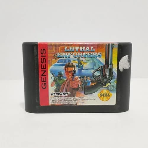 Lethal Enforcers Sega Genesis 1993 Authentic Video Game Cartridge Only