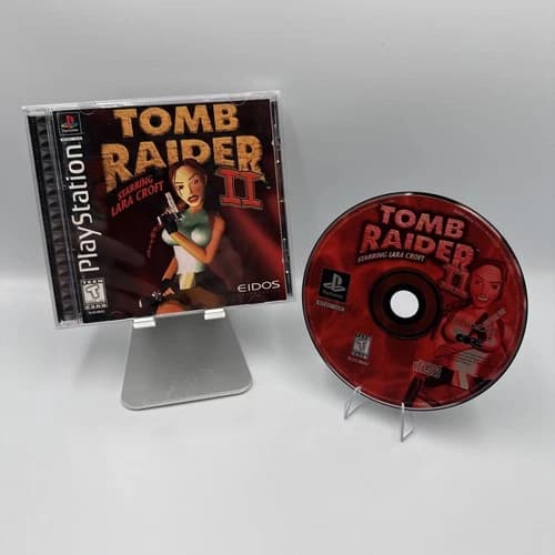 Tomb Raider II (Sony PlayStation 1, 1997) - CIB Complete Black Label Tested