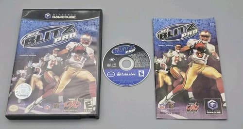 NFL Blitz Pro (Nintendo GameCube, 2003) Cib Complete - Great Disc - Tested!