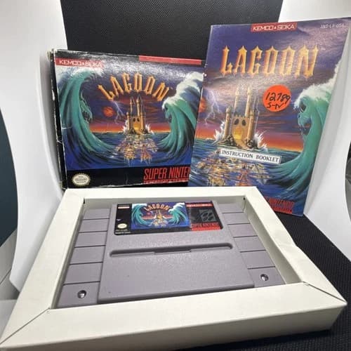 Lagoon SNES Fully CIB Complete In Box Super Nintendo