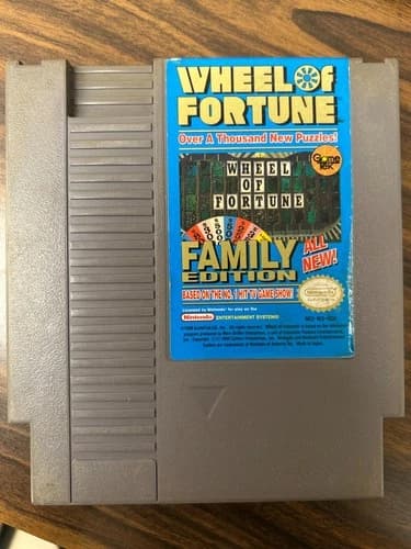 Wheel of Fortune Family Edition Nintendo NES Cart 1990