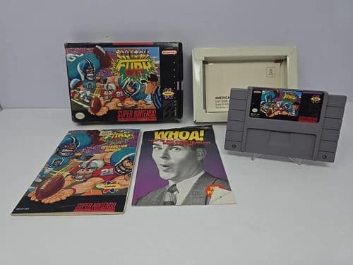 Football Fury (Super Nintendo, 1992) SNES CIB Complete w/Manual