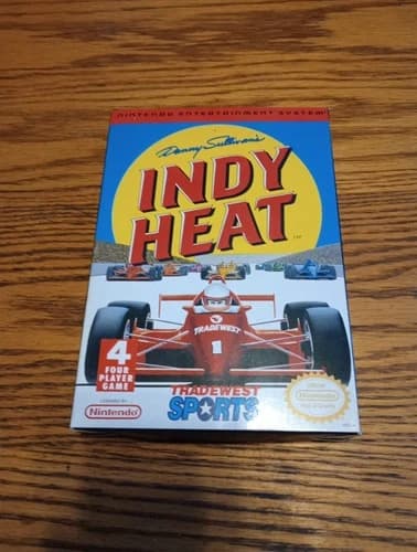 COMPLETE Danny Sullivan's INDY HEAT Nintendo NES Manual CIB BOX Cartridge RACING