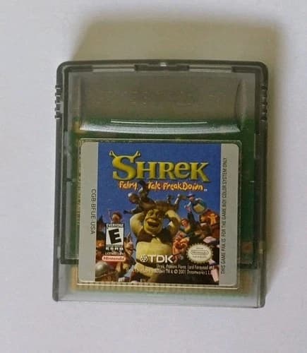 Nintendo Game Boy Color Shrek Fairy Tale Freak Down Authentic Tested & Working