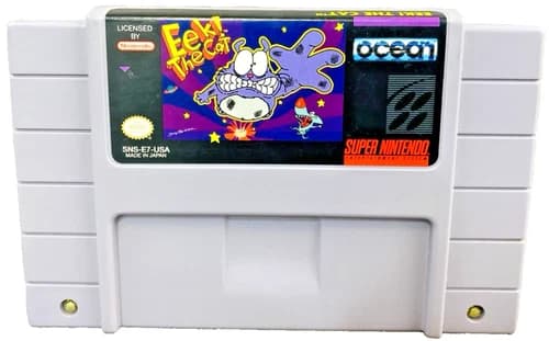 EEK! The Cat (Super Nintendo SNES, 1991) Authentic - Tested Works.