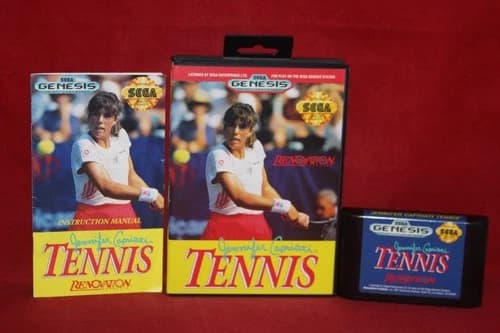 Jennifer Capriati Tennis (Sega Genesis, 1992) Authentic Game Cartridge, CIB