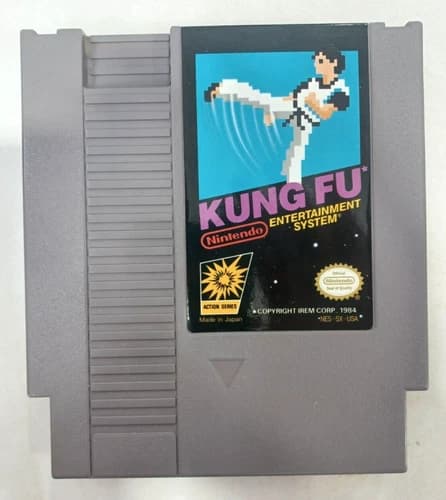 Vintage 1984 Kung Fu Authentic Nintendo Entertainment System NES Cartridge