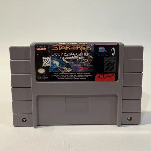 Star Trek Deep Space Nine Crossroads of Time Super Nintendo SNES Game Cartridge