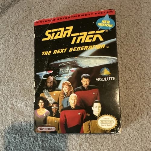 Absolute Entertainment Star Trek: The Next Generation NES Box Manual CIB