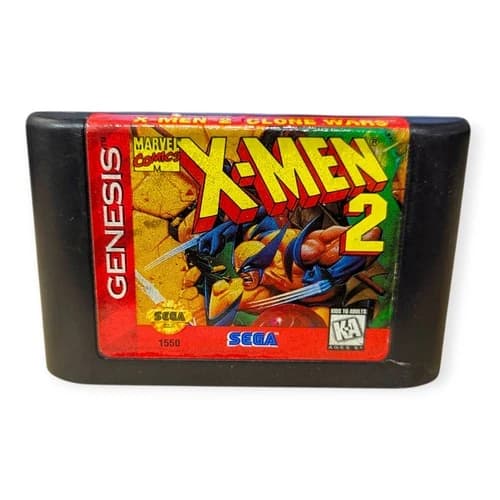 X-Men 2 Clone Wars Sega Genesis Marvel Comics 1995 Action Game Cartridge Only