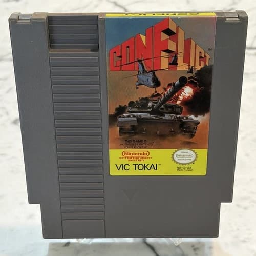 Nintendo NES 1990 Conflict Video Game Cartridge Tested Working Authentic