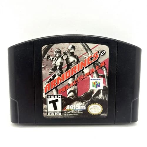 N64 Armorines: Project S.W.A.R.M. (Nintendo 64, 1999) Cleaned Tested Authentic