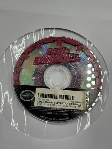 Mario Superstar Baseball Nintendo GameCube Disc Only Tested