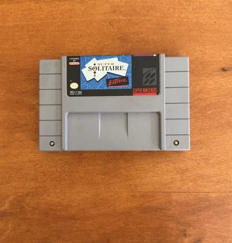 Super Solitaire (Super Nintendo SNES) Great Condition - Authentic & Tested
