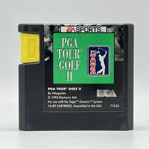 Sega Genesis PGA Tour Golf II Authentic Tested Working EA Sports 1992 Cartridge