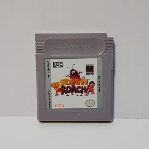 Stop That Roach (Nintendo Game Boy) Authentic - Excellent Condition - Very Rare
