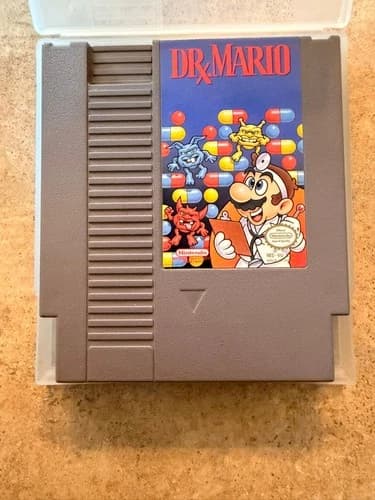 Dr. Mario (Nintendo Entertainment System NES, 1990) AUTHENTIC TESTED - Good